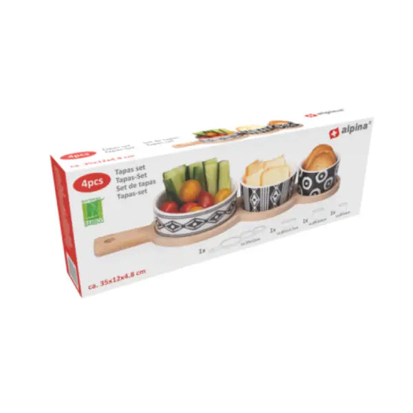 Tapasset 4st Alpina met plankje - Tapasset