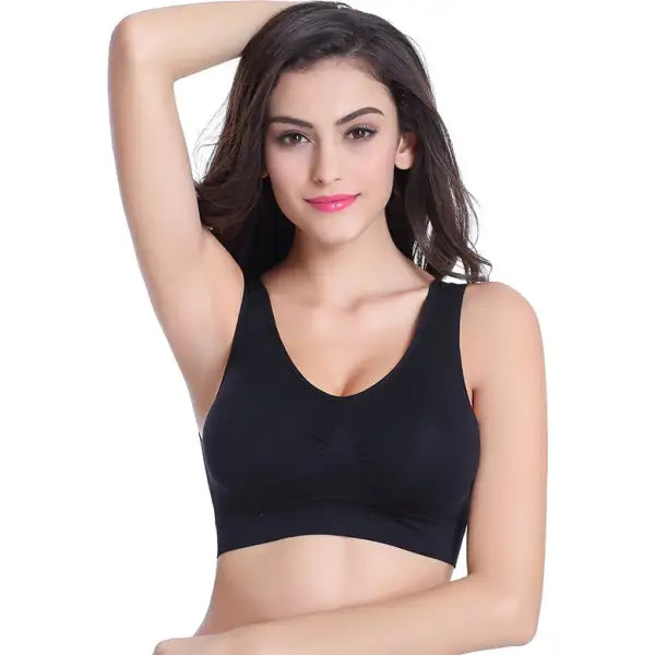 1 pack Fine Woman BH naadloos Zwart - M/L / Dames