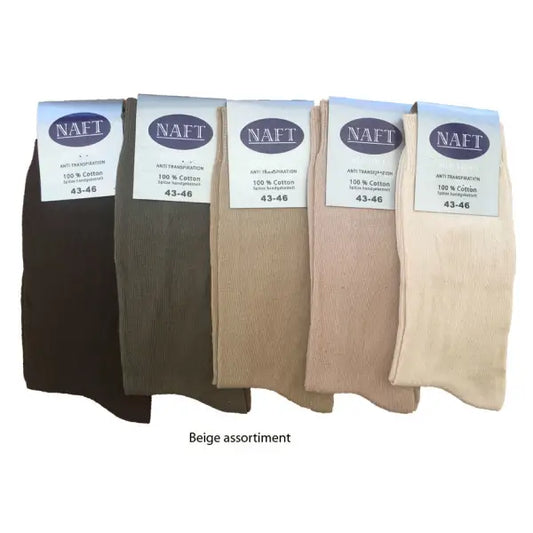 10 paar Nette Heren Sokken Beige Naft