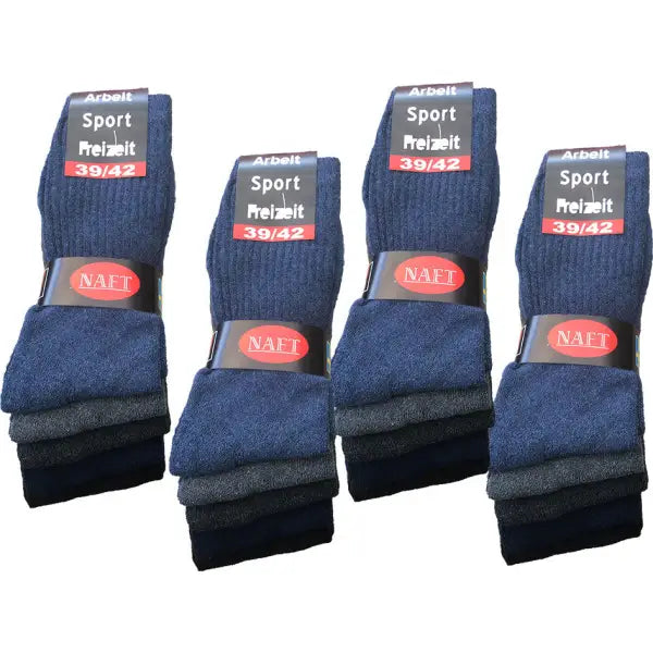 10 paar Sport/Werk sokken jeans kleurassorti Naft