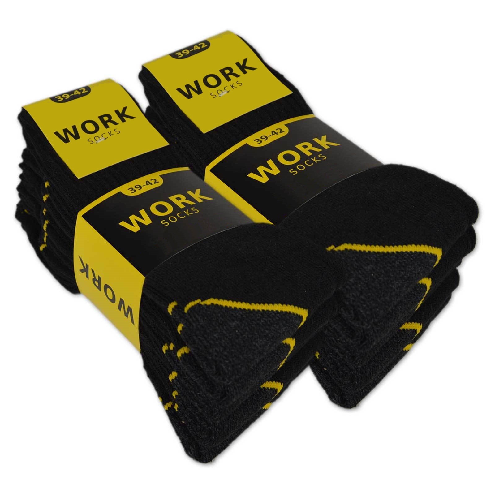 10 pack WORK katoenen werk sokken Zwart Naft