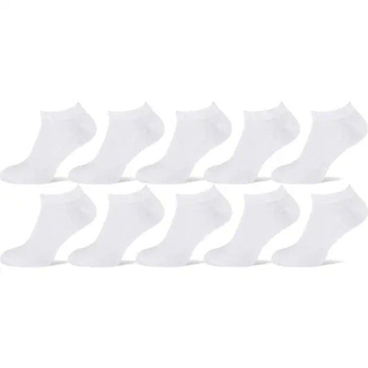 10x Sneaker sokken Wit Naft Unisex