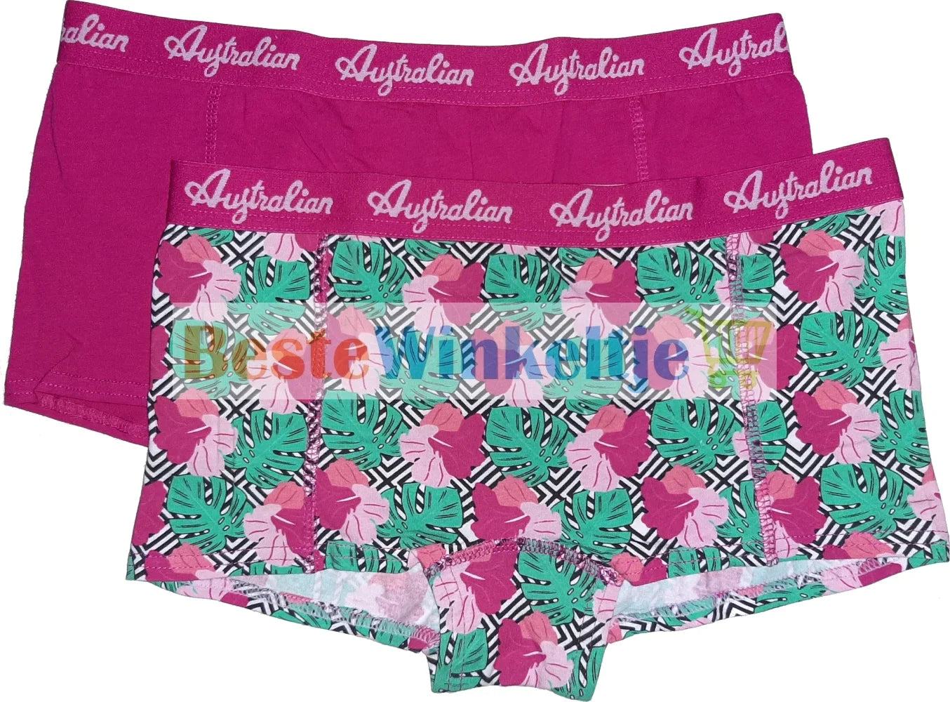 2 pack Australian Dames boxershort Flower Roze | ondergoed