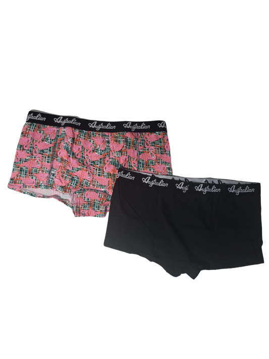 2 pack Australian Dames boxershorts Black birds - Dames boxershort