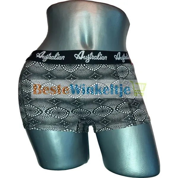 2 pack Australian Dames Zwart/Wit Cirkels - boxershort
