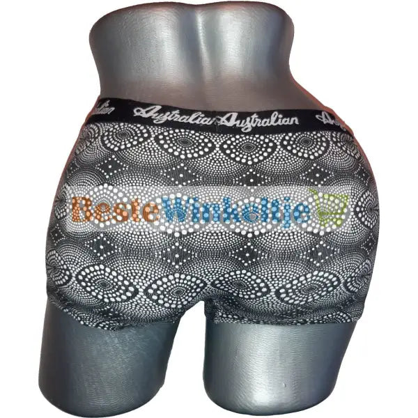 2 pack Australian Dames Zwart/Wit Cirkels - boxershort