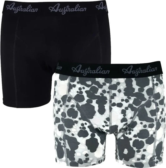 2 pack Australian Heren Boxers Black camo - Boxershort heren