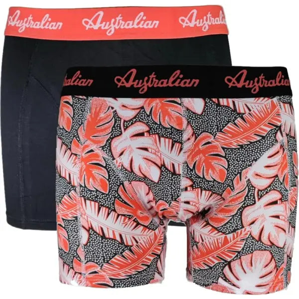 2 pack Australian Heren Boxers Red Leaves - Boxershort heren