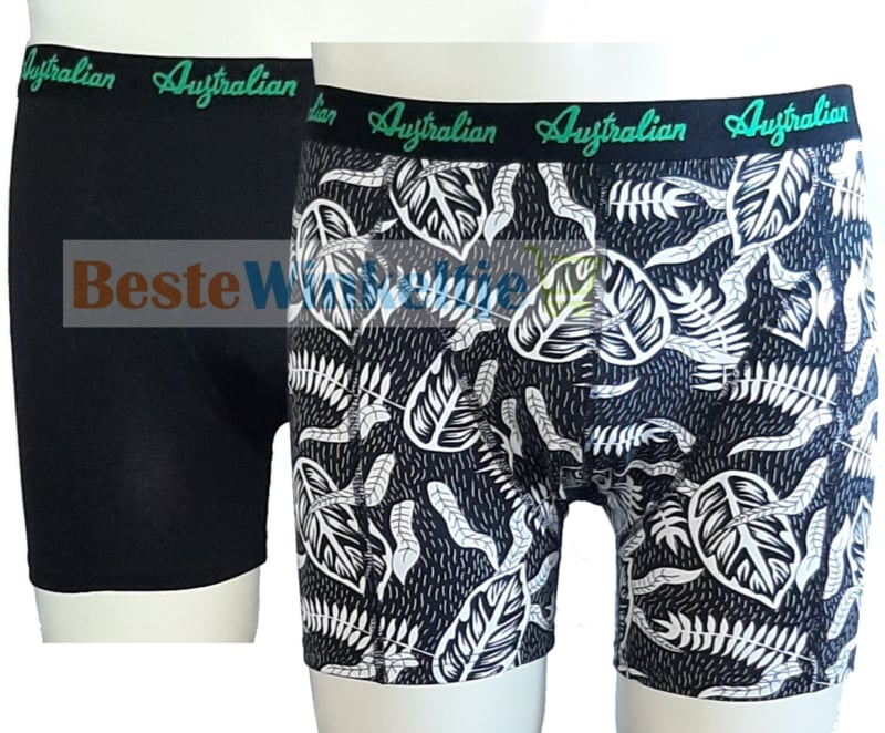 2 pack Australian heren boxershort zwart art - M / Heren / Zwart - Boxershort heren