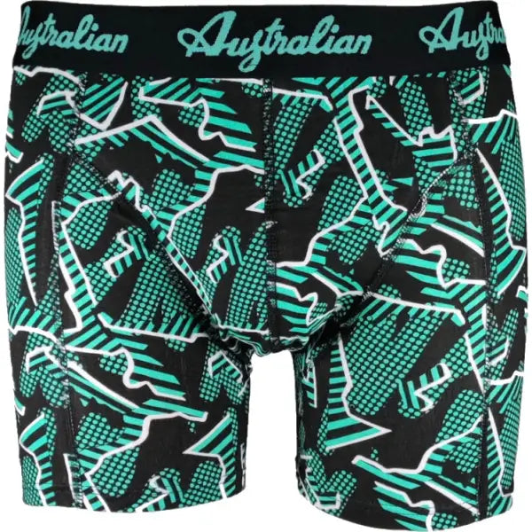2 pack Australian Heren Boxershorts Black Mint - Boxershort