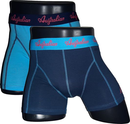 2 pack Australian Heren boxershorts Blauw - Boxershort