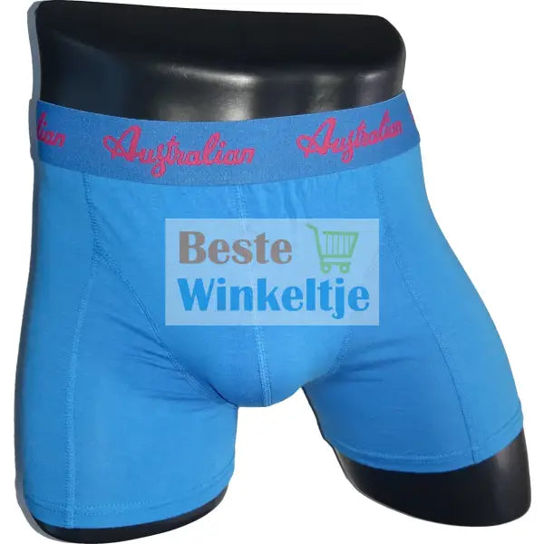 2 pack Australian Heren boxershorts Block Print Blauw - Boxershort