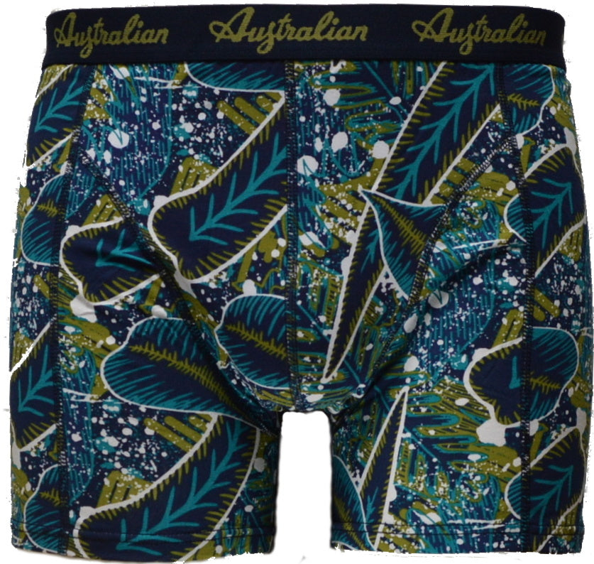 2 pack Australian Heren Boxershorts ’Blue-Flora’ - Boxershort