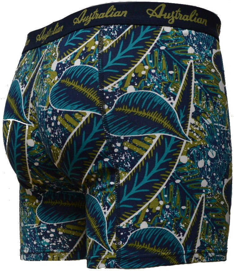 2 pack Australian Heren Boxershorts ’Blue-Flora’ - Boxershort