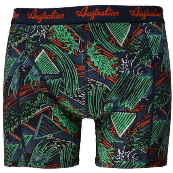 2 pack Australian Heren Boxershorts ’Deepforest-Orange’ - Boxershort