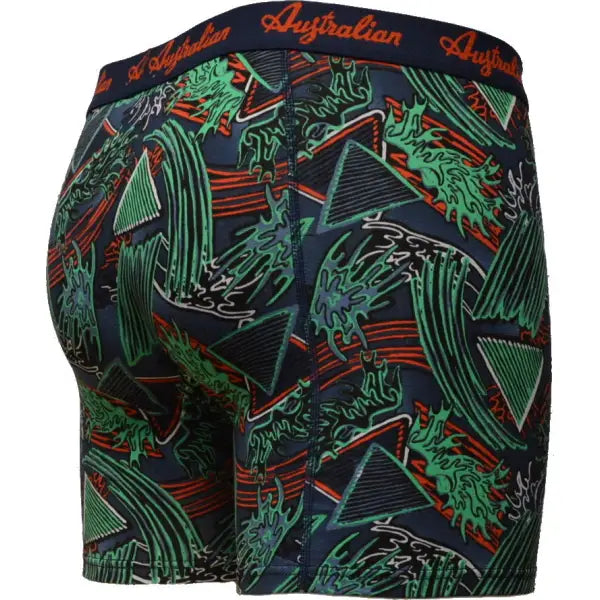 2 pack Australian Heren Boxershorts ’Deepforest-Orange’ - Boxershort