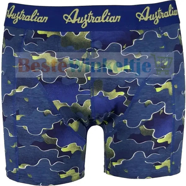 2 pack Australian Heren boxershorts Fantasy Acid Blue - Boxershort