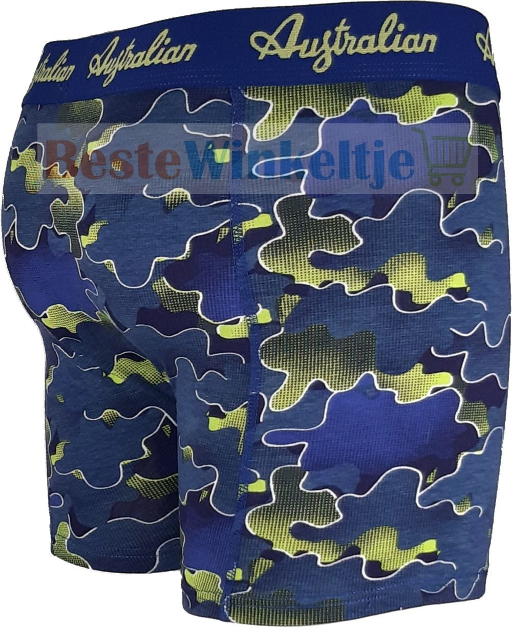 2 pack Australian Heren boxershorts Fantasy Acid Blue - Boxershort