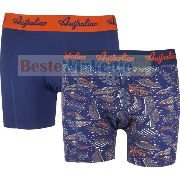 2 pack Australian Heren boxershorts Forest Blauw - Boxershort