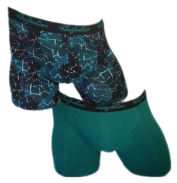 2 pack Australian Heren boxershorts Green labyrinth Print - Boxershort heren