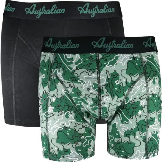2 pack Australian Heren Boxershorts Green Splash - Boxershort