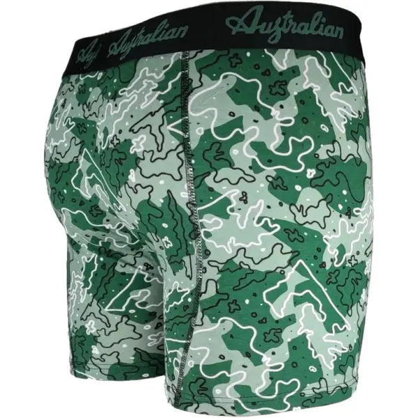 2 pack Australian Heren Boxershorts Green Splash - Boxershort