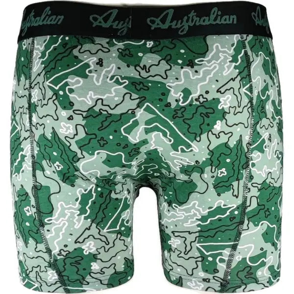 2 pack Australian Heren Boxershorts Green Splash - Boxershort