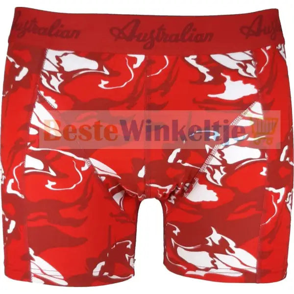 2 pack Australian Heren Boxershorts Red Camo - Boxershort