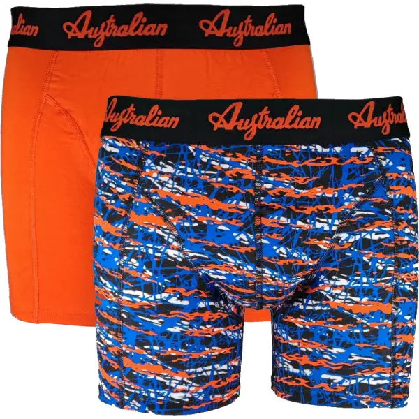 2 pack Australian Heren Boxershorts Scorched Orange - Boxershort