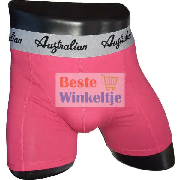 2 pack Australian Heren boxershorts Zwart-Wit/Roze - Boxershort