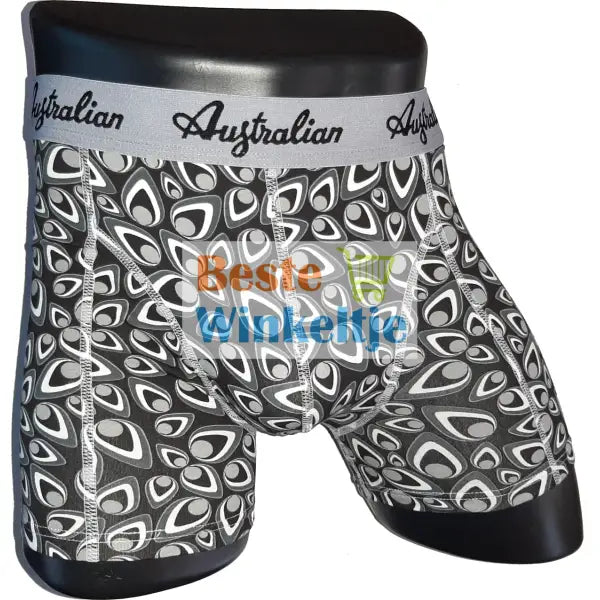 2 pack Australian Heren boxershorts Zwart-Wit/Roze - Boxershort
