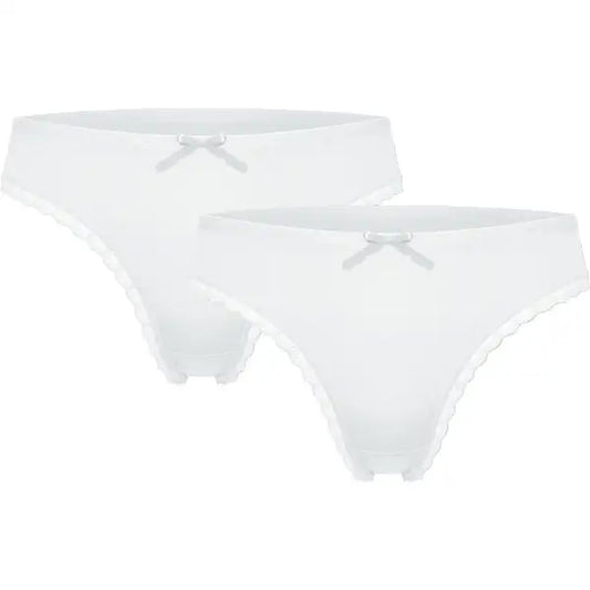 2 pack Dames Strings Strikje Wit Fine Woman - string