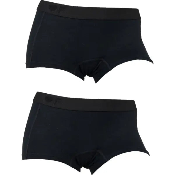 2 pack Funderwear damesboxers zwart 72004 - Dames boxershort