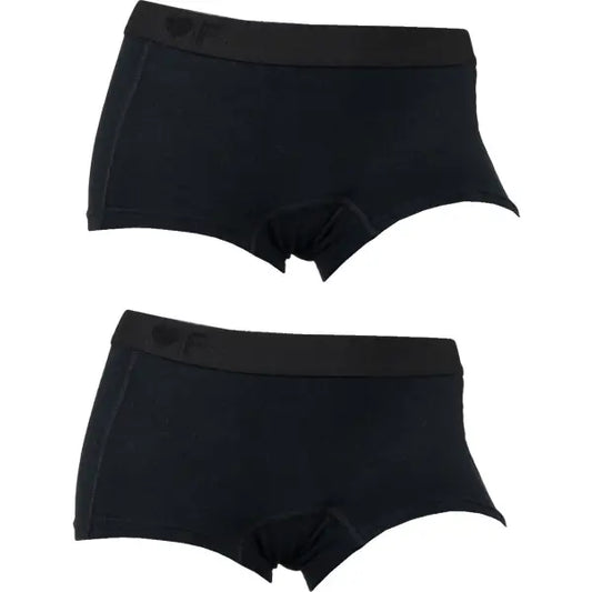 2 pack Funderwear damesboxers zwart 72004 - Dames boxershort