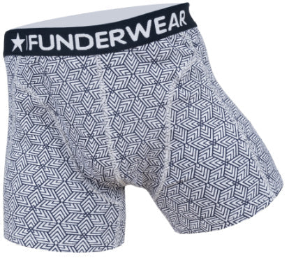 2 pack Funderwear Heren Boxers ’Geometric Lines’ - Boxershort