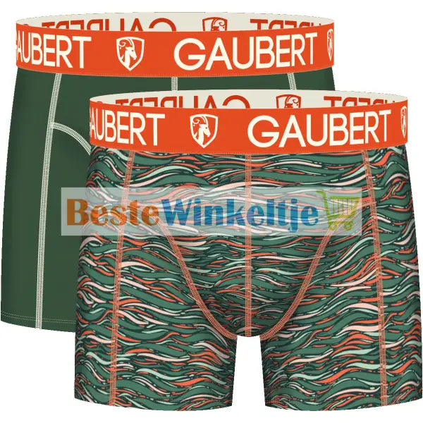 2 pack Gaubert Heren Boxers Groen - Boxershort