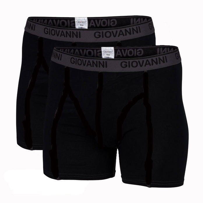 2 pack Giovanni Herenboxer Zwart - Boxershort heren