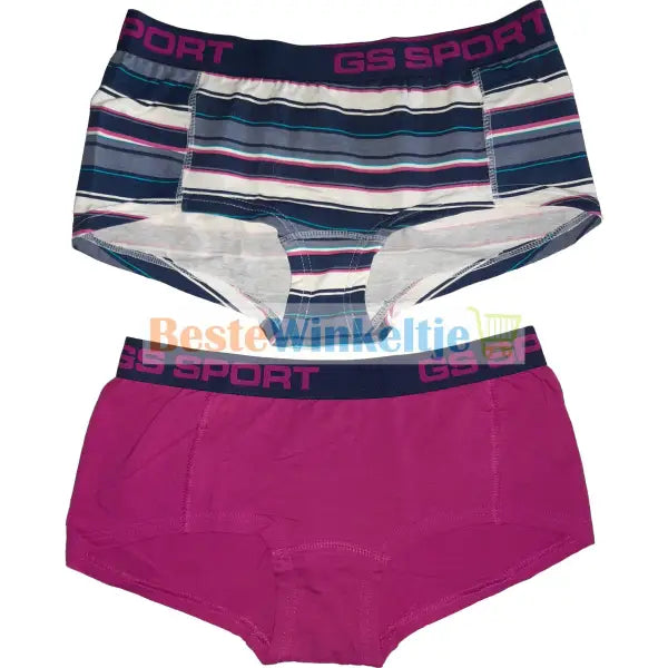 2 pack GS Sport Dames Print / Fuchsia - boxershort