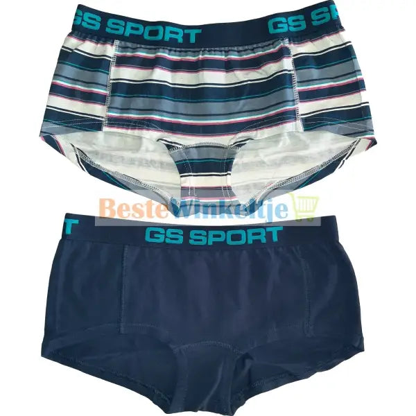 2 pack GS Sport Dames Print / Marine - boxershort