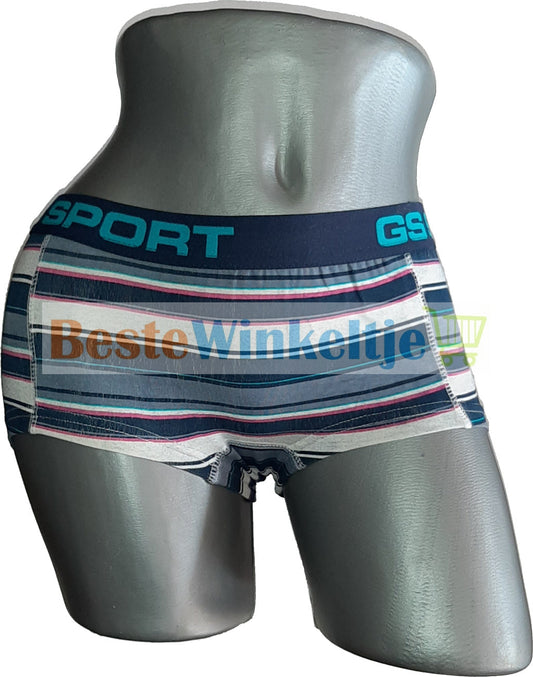 2 pack GS Sport Dames Print / Marine - boxershort