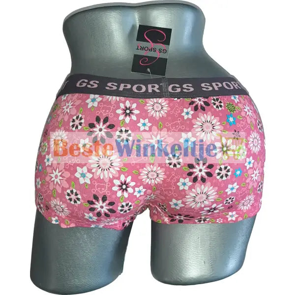 2 pack GS Sport Dames Print Roze/Antracite - boxershort