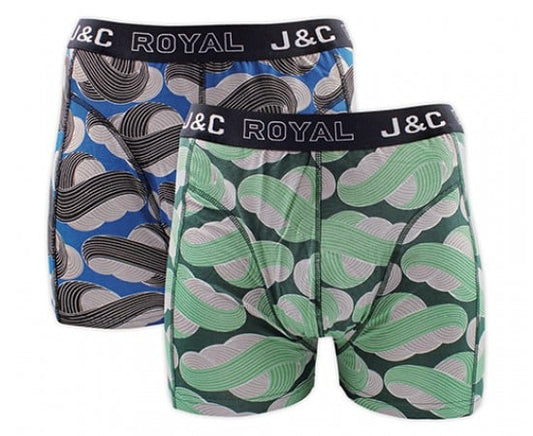 2 pack J&C Heren boxershort ’Black&Mint’