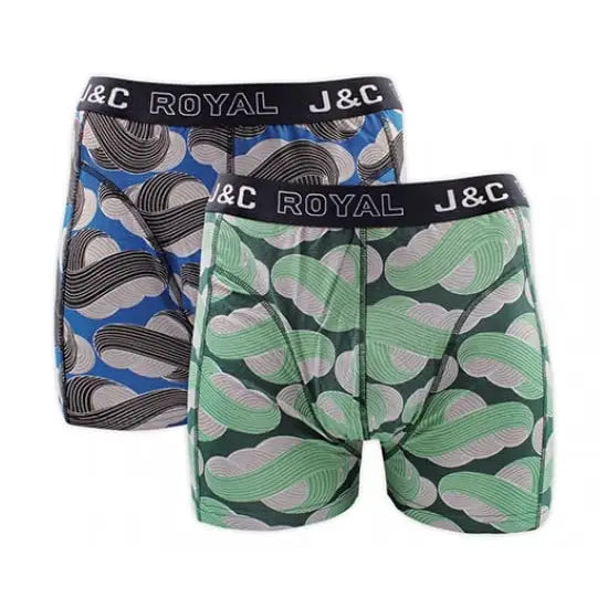 2 pack J&C Heren boxershort ’Black&Mint’