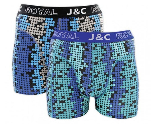 2 pack J&C Heren boxershort ’Dots & Black’