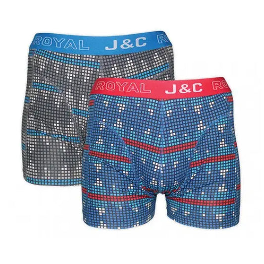 2 pack J&C Heren boxershort ’Grafiek’