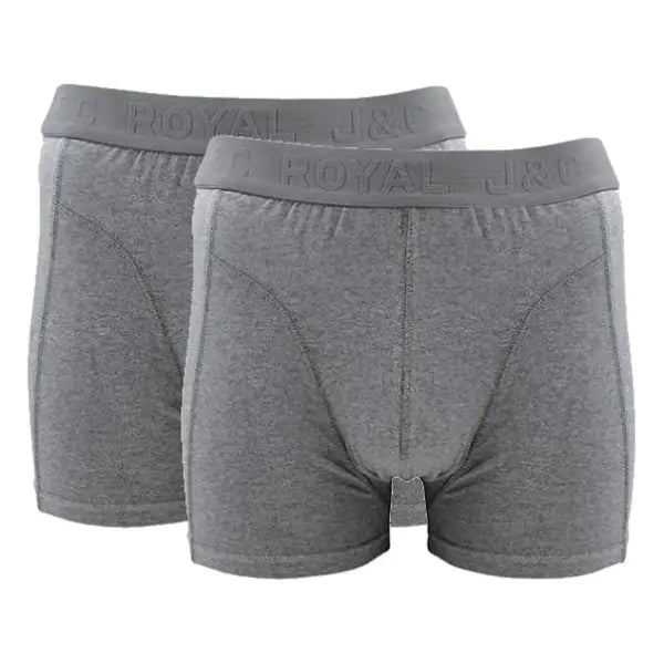 2 pack J&C Herenboxer Grijs Melange - Boxershort heren