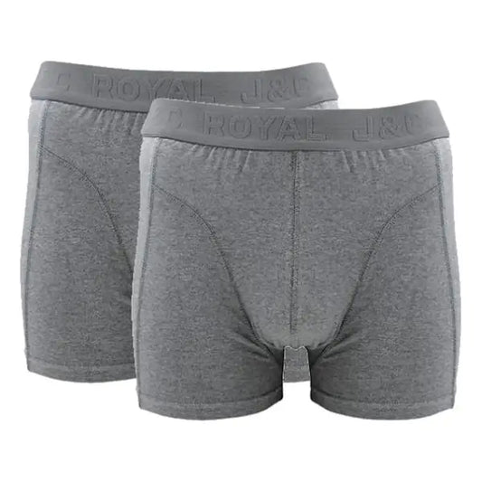 2 pack J&C Herenboxer Grijs Melange - Boxershort heren