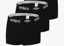2 Pack UMBRO zwarte boxershorts Heren katoen - Boxershort