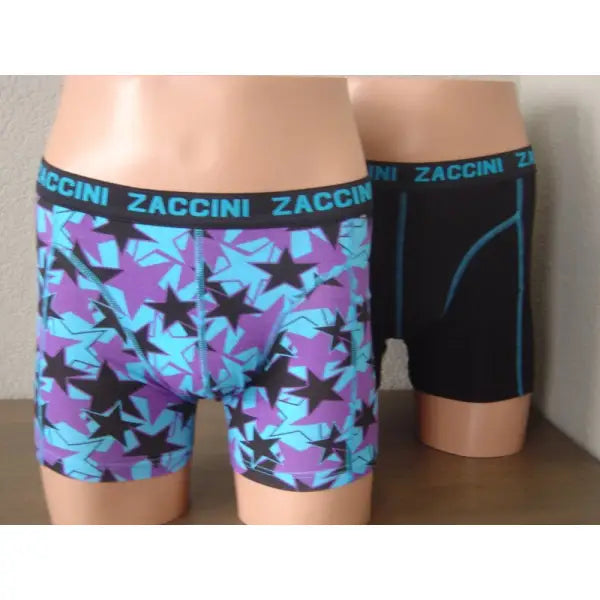 2 pack Zaccini Boxershorts Paars/Zwart - Boxershort heren