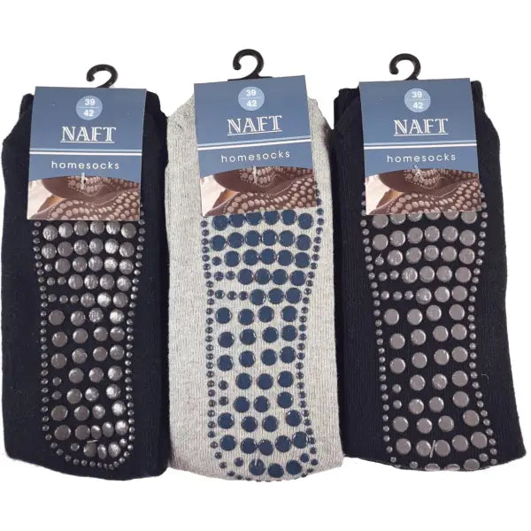 3 paar Huis sokken anti slip Naft assorti